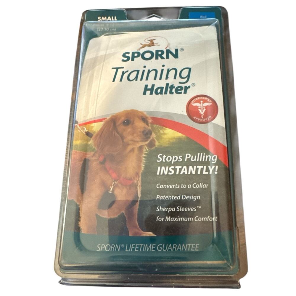 Sporn Training Halter No Pull Dog Harness Small Dogs Blue neck 9-12 In